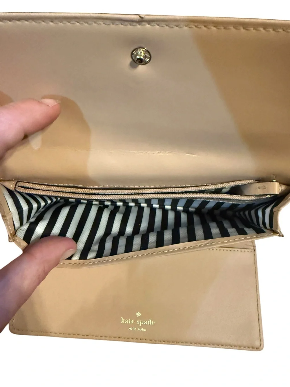 Kate spade Two-Tone Black and Cream Women's Leather Wallet